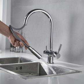 3 Way Pull Out Kitchen Faucet